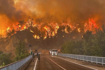 Fires engulf Turkey’s coast as government declares disaster zones